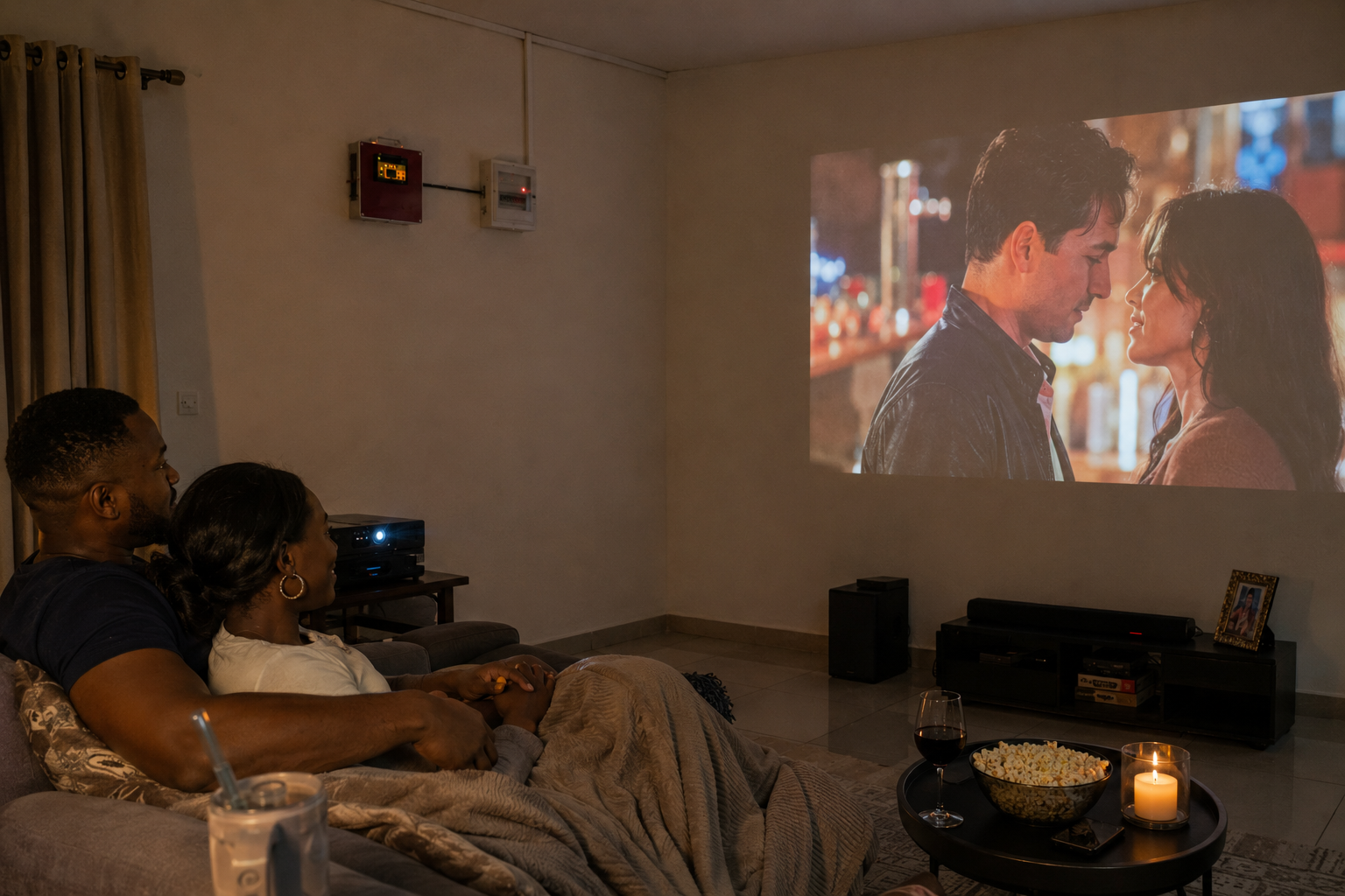 Couple at home with Raph Mini installed